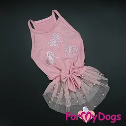 Сукня для собак "Метелики з блискітками" рожевий 16 For My Dogs zoo0005971