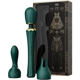 Вібромасажер із насадками Zalo Kyro Wand Turquoise Green - мініатюра 9