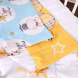 Суцільний борт в ліжечко  MirSon Kids Time 20-0044 Cats and bunnies 30х180 см (2200009666537) - мініатюра 5