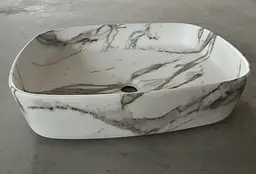 Умивальник накладний Mixxus Premium Bevel-0102 marble 495x370x135 мм MP6519, Мармур - мініатюра 4