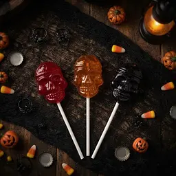 Льодяник на паличці Halloween Skull Lollipop 1шт, 12г - мініатюра 4