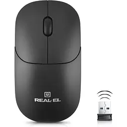 Миша Real-El RM-311W Wireless чорний бездротова USB оптична 1000 dpi 2 кнопки 2xAAA