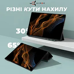 Чехол AIRON Premium для Samsung Galaxy Tab S9 Ultra 14.6'' 2023 с защитной пленкой и салфеткой black - мініатюра 3