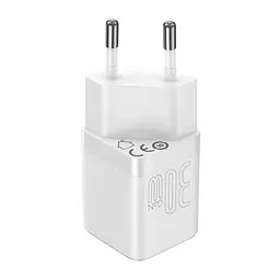 Мережевий зарядний пристрій Baseus GAN3 Fast Charger 1C 30W EU CCGN010102 White - мініатюра 3