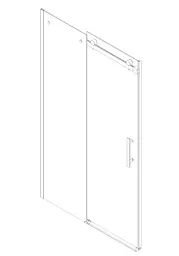 Двері в нішу Koer SR SD01-120x200-TR-07 прозоре скло Easy Clean 8 мм, graphite KR5378, універсальні, прозорий, графіт - мініатюра 4