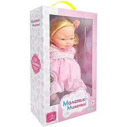 Дитяча м'яконабивна лялька Limo Toy M 5881 I UA(Pink) 33 см, музичні ефекти