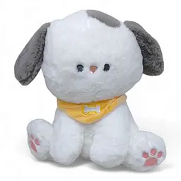 М’яка іграшка Собачка, 30 см (білий+сірий)