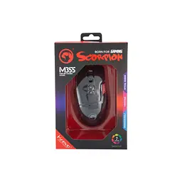 Мишка Marvo M355 7colors-LED USB Black (M355) - мініатюра 5