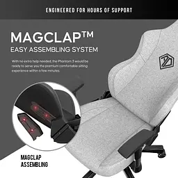 Ігрове крісло Anda Seat Phantom 3 XL Fabric Gray (AD18XL-52-G-F-G01) - мініатюра 11