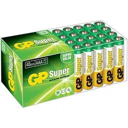 Батарейка GP Super Alkaline AAA LR03, 1.5V 40 шт. (45652585)