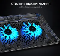 Охолоджувальна підставка для ноутбука до 15.6 дюйма GamePro GPCP-413 2xUSB 2xfans - мініатюра 7