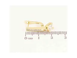 Сережки Xuping англійська застібка Позолота 14K "Підвіски з кристалами" 2,2см (334335) - мініатюра 2