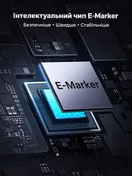 Кабель UGREEN L706 USB-C - USB-C USB4 80 Гбіт/с PD 240 Вт 1 м космічний сірий (65383) - мініатюра 10