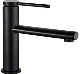 Змішувач для умивальника Rea Oval низький black REA-B6516, Чорний матовий - мініатюра 2