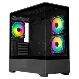 Корпус Prologix Axon GM-03AB Glass ARGB Black