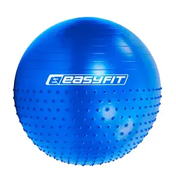 Фітбол 75 см EasyFit Hybrid синій (фітбол напівмасажний) (EF-3012-BL)