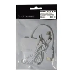 Перехідник HDMI M to VGA F (з кабелями аудіо і живлення від USB) ST-Lab (U-990 white) - мініатюра 6