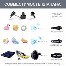 Насос для надувних виробів BW 62004 ножний - мініатюра 5