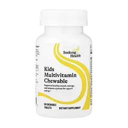 Вітамінно-мінеральний комплекс Seeking Health Мультивітаміни для дітей від 4 років, Kids Multivitamin Chewable, 60 жовт. (SKH-52199)