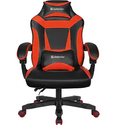 Крісло ігрове Defender Master поліуретан 50 мм клас 4 Black/Red - мініатюра 2