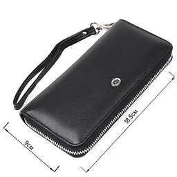 Шкіряний жіночий клатч ST Leather 18933 чорний - мініатюра 3