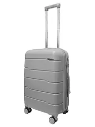 Валіза мала S+ з поліпропілену Milano bag 0305 52л Срібна - мініатюра 2