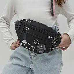 Сумка на пояс Yes SP-36 Black Cat чорна (550553) - мініатюра 8