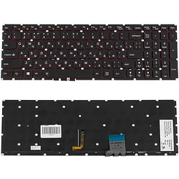 Клавіатура для ноутбука LENOVO (Y50-70 Y50-80) rus чорний без фрейма підсвічування клавіш