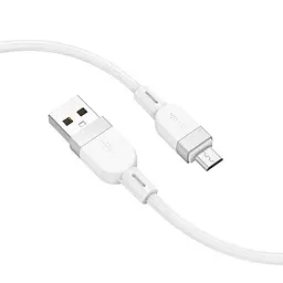 Дата кабель Hoco X109 Energy silicone USB to MicroUSB (1m) White - мініатюра 2