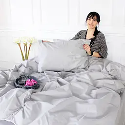 Постільна білизна MirSon Ranforce Elite 16-5703 Light Gray 220х240 King Size (2200004706399) - мініатюра 2