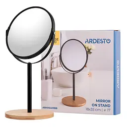 Дзеркало з підставкою 16" Ardesto 16.5x10x1.5 см чорне (ARHH5402BB) - мініатюра 4