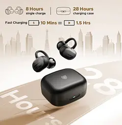 Бездротові навушники TWS SoundPEATS AIR Clip Open-Ear кліпси з 12-мм драйверами та просторовим аудіо (Чорний) - мініатюра 7