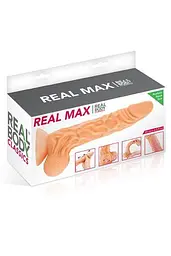 Фалоімітатор із рухомою крайньою плоттю Real Body - Real Max, діаметр 4,3 см, TPE - мініатюра 3