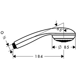 Ручний душ Hansgrohe Crometta 85 28585000, Хром - мініатюра 2