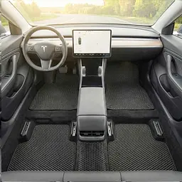 Килимки в салон EVA для Tesla Model 3 2017- Повний комплект Задній килимок цільний 3 шт
