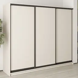 Шафа-купе тридверна MebelStar Уні BG 3ДСП 250x45x210 см Кашемір (MBS-7921)