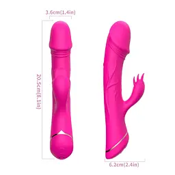 Вібратор-кролик B - Series Joy Rubberco, 20.5 см (рожевий) - мініатюра 3