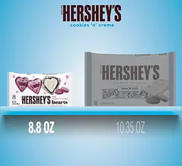 Шоколадні цукерки Hershey's Valentine's Day Pink Cookies'n Crème Hearts Candy 249г - мініатюра 6