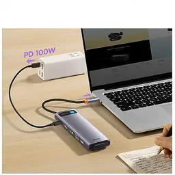 USB-хаб Baseus Metal Gleam Series 12-in-1 (WKWG020213) [124910] - мініатюра 4