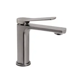 Змішувач для умивальника Qtap Slavonice QTSLA270GMB45924 Gunmetal Black PVD Шліфований чорний хром