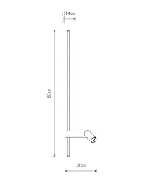 Настінний світильник, бра Nowodvorski 11425 Easy Left LED|GU10 MR11 11|10W 3000K 380Lm IP20 чорний - мініатюра 11