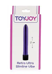 Вібратор Toy Joy Retro Ultra Slimline 17 см фіолетовий - мініатюра 2