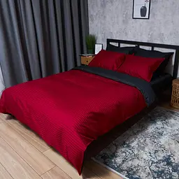 Постільний набір Moon&Star (підковдра 220х240 см + 2 наволочки 70х70 см) Satin Stripe Dark Romance