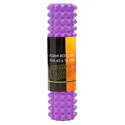 Масажний ролик Cornix EVA 45 x 14 см (валик, ролер) XR-0333 Violet - мініатюра 2