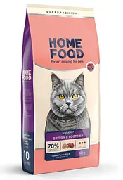 Корм для котів британської породи Home Food з індичкою та качкою 10кг