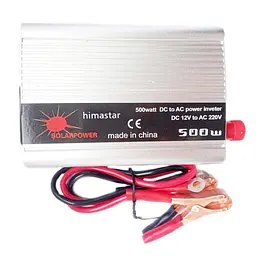 Автомобільний інвертор Solar Power Inverter Himastar 015 c 12V на 220V 500W модифікована синусоїда Silver, 1 розетка, 1 USB (11058) - мініатюра 2