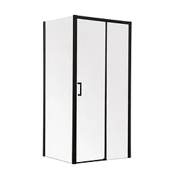 Душова кабіна без піддону Mixxus Premium Diverse SC03-120x80x195-TR Black прозоре скло 6 мм MI6868, Чорний матовий, Універсальна, прозорий