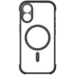 Чохол iPhone 17 Momax CaseForm Air Magnetic Case with MagSafe - Прозорий, Obsidian Black (MAAP25SD)