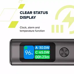 Батарея універсальна Canyon 20000mAh OnPower 230 TFT PD/130W Dark Grey (CNS-CPB230DG) - мініатюра 2