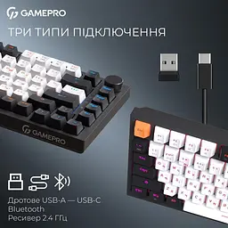 Клавіатура GamePro Asgard Valhalla Pro QLAB Sakura Switch Black (MK160-B-QS-PRO) - мініатюра 7